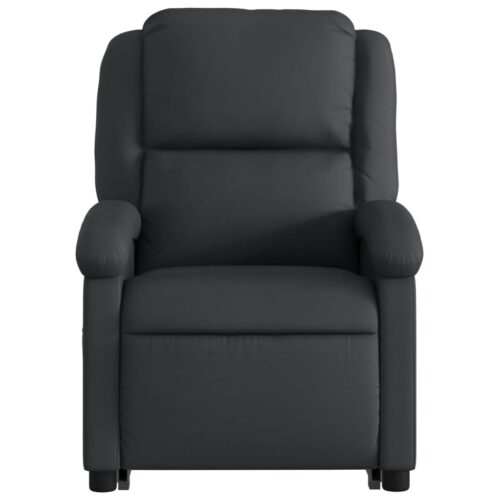 Stand up Massage Recliner Chair Black Real Leather - Image 8