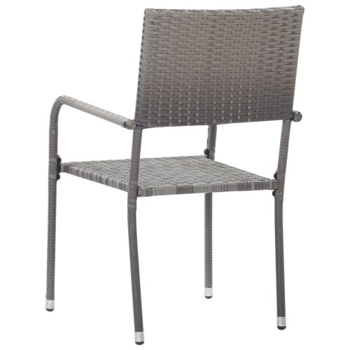 5pcs Outdoor Dining Set Garden Patio Bistro Chairs Table Wicker Rattan Furniture - Image 9