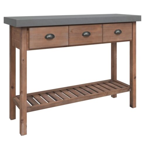 Console Table 110x35x80cm Solid Wood Fir - Image 2