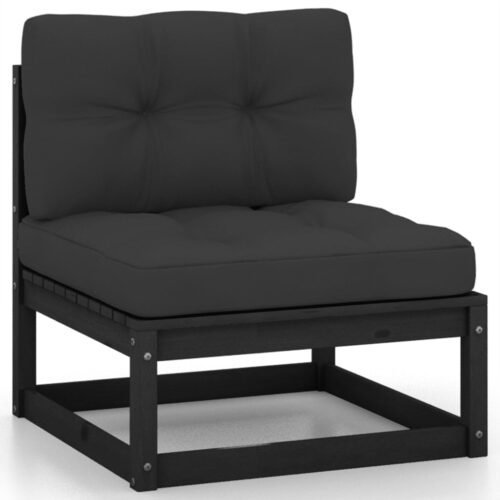 4-Seater Garden Sofa with Cushions Solid Pinewood - Image 5