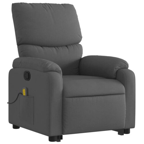 Stand up Massage Recliner Chair Dark Grey Fabric - Image 3