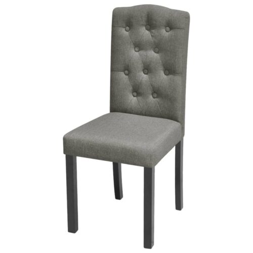 Dining Chairs 6pcs Grey Fabric