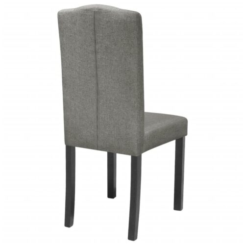 Dining Chairs 6pcs Grey Fabric - Image 6