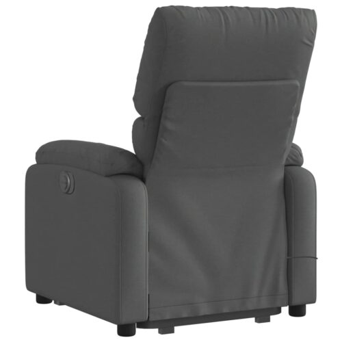 Electric Stand up Massage Recliner Chair Dark Grey Fabric - Image 4