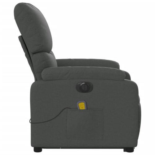 Electric Stand up Massage Recliner Chair Dark Grey Fabric - Image 9