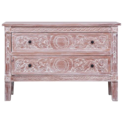 Sideboard with 2 Drawers 90x30x60cm Solid Mahogany Wood - Image 3