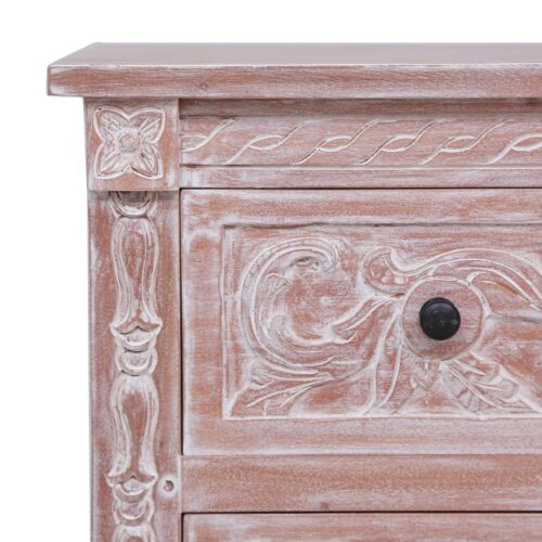 Sideboard with 2 Drawers 90x30x60cm Solid Mahogany Wood - Image 6