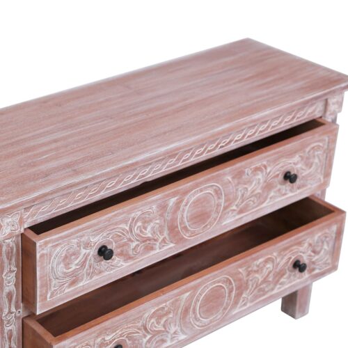 Sideboard with 2 Drawers 90x30x60cm Solid Mahogany Wood - Image 7