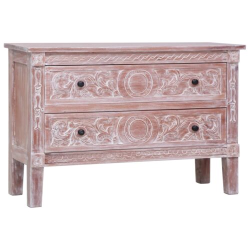 Sideboard with 2 Drawers 90x30x60cm Solid Mahogany Wood - Image 12