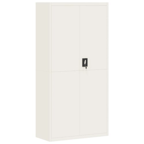File Cabinet White 90x40x180cm Steel - Image 2