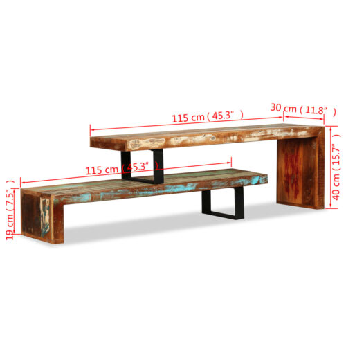 TV Stand Solid Reclaimed Wood - Image 10