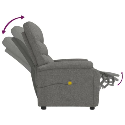 Massage Chair Dark Grey Fabric - Image 6