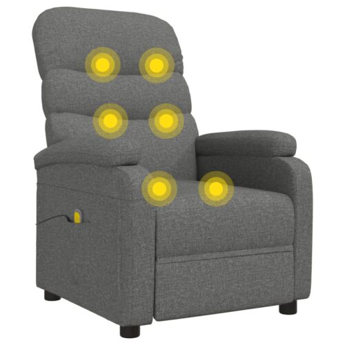 Massage Chair Dark Grey Fabric - Image 7