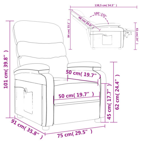 Massage Chair Dark Grey Fabric - Image 11