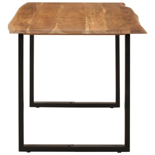 Dining Table 154x80x76cm Solid Acacia Wood - Image 3