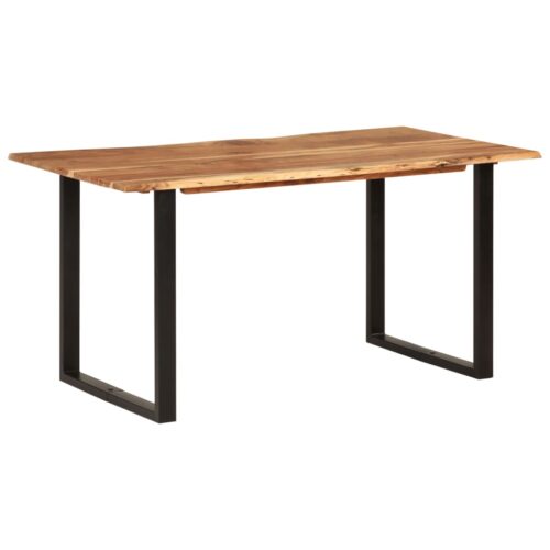 Dining Table 154x80x76cm Solid Acacia Wood - Image 9
