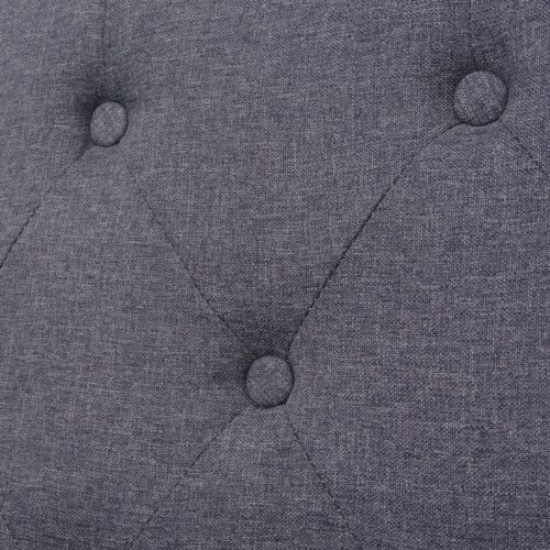 3-Seater Sofa Fabric Grey - Image 6