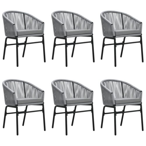 7-Piece Garden Dining Set Grey Outdoor Patio Lounge Furniture - Image 3