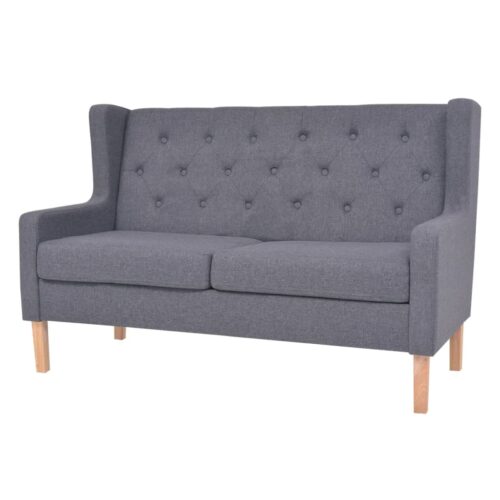 Sofa Set 2 Pieces Fabric Grey - Image 5