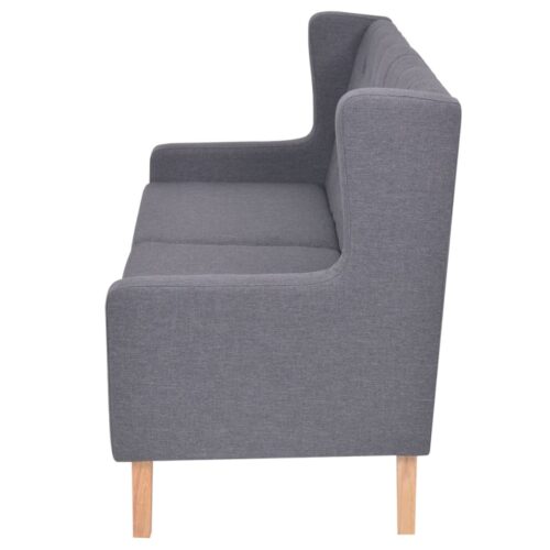 Sofa Set 2 Pieces Fabric Grey - Image 7
