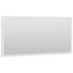 Bathroommirror White 80x1.5x37cm Engineered Wood