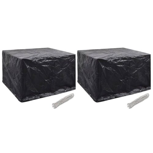 Garden Furniture Covers 2pcs 8 Eyelets 135x135x90cm