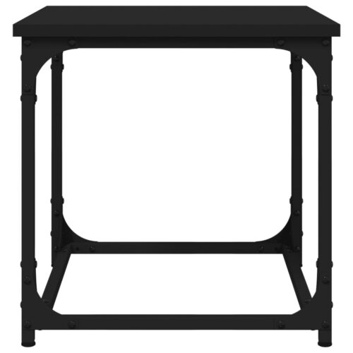 Wooden Side Table Set Sofa Lounge Coffee Bedside Storage Nightstand Black 40x40x40cm - Image 5