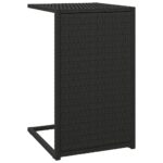 C Table Black 40x35x60cm Poly Rattan