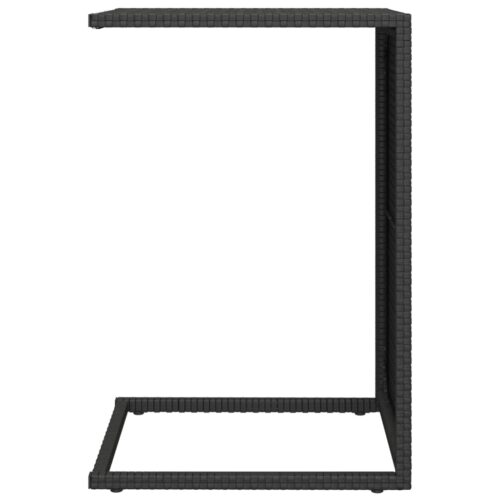 C Table Black 40x35x60cm Poly Rattan - Image 4