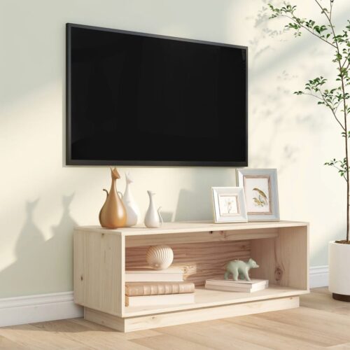 TV Cabinet 90x35x35cm Solid Wood Pine - Image 7