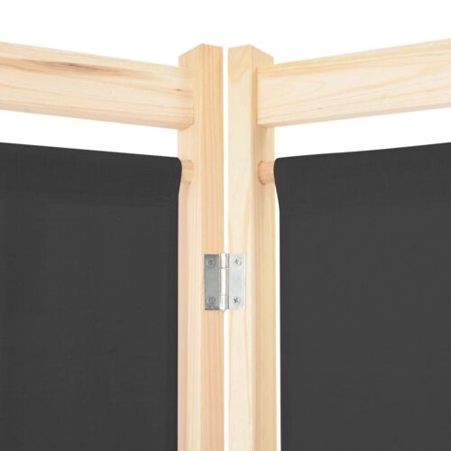 6-Panel Room Divider Grey 240x170x4cm Fabric - Image 5