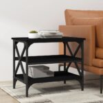 Side Table Black 55x38x45cm Engineered Wood