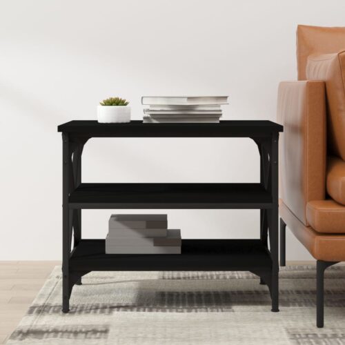 Side Table Black 55x38x45cm Engineered Wood - Image 3