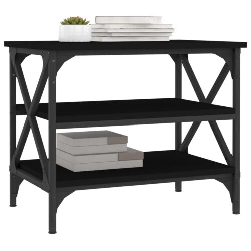 Side Table Black 55x38x45cm Engineered Wood - Image 4