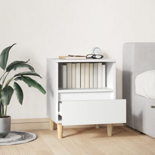 Bedside Cabinet White 40x35x50cm - Image 8
