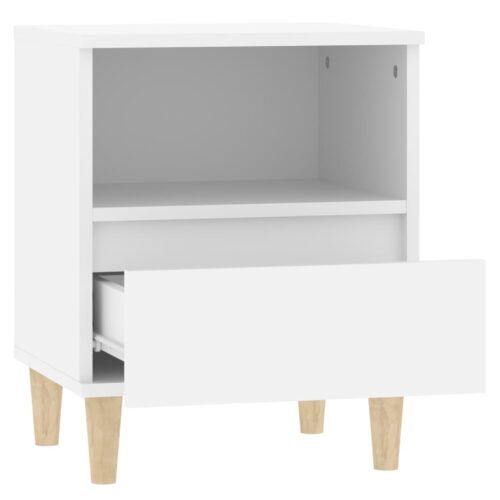 Bedside Cabinet White 40x35x50cm - Image 6