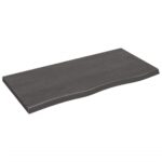 Table Top Dark Brown 100x50x4cm Treated Solid Wood Oak DIY Desk Panel Board