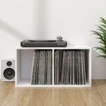 Vinyl Storage Box White 71x34x36cm Engineered Wood