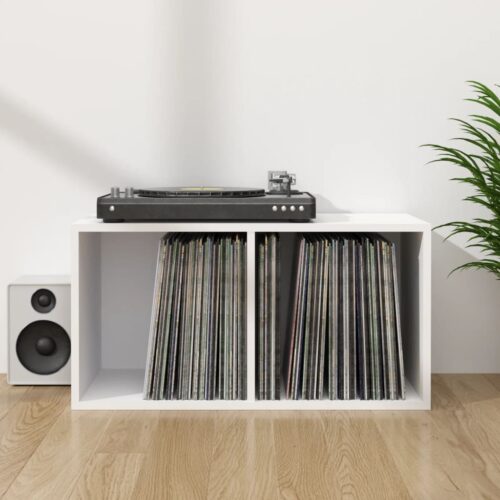 Vinyl Storage Box White 71x34x36cm Engineered Wood
