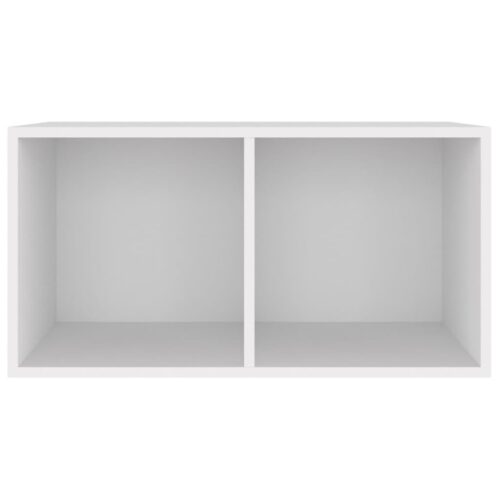 Vinyl Storage Box White 71x34x36cm Engineered Wood - Image 3