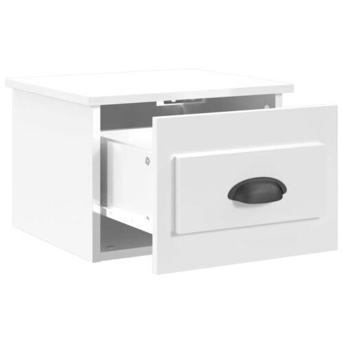 Wall-mounted Bedside Cabinets 2pcs High Gloss White 41.5x36x28cm - Image 6