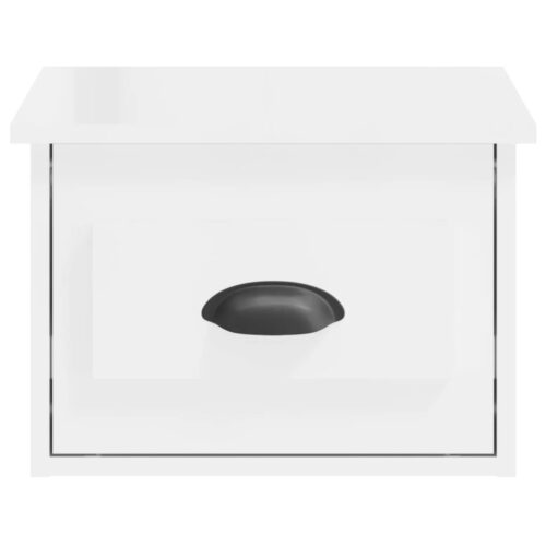 Wall-mounted Bedside Cabinets 2pcs High Gloss White 41.5x36x28cm - Image 7