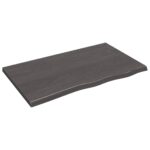 Table Top Dark Brown 100x60x4cm Treated Solid Wood Oak DIY Desk Panel Board