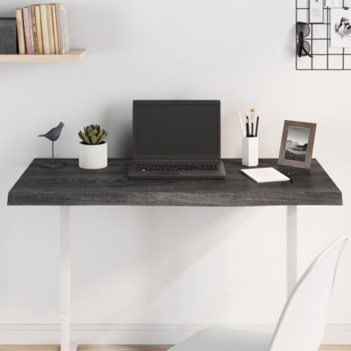 Table Top Dark Brown 100x60x4cm Treated Solid Wood Oak DIY Desk Panel Board - Image 9
