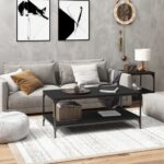 Coffee Table Black 80x50x40cm Engineered Wood