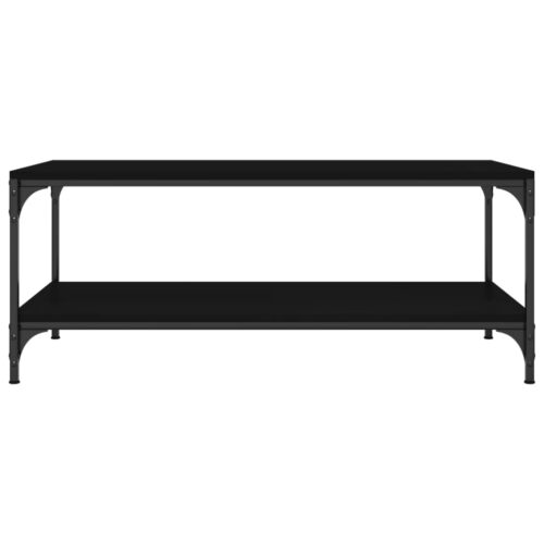 Coffee Table Black 80x50x40cm Engineered Wood - Image 4