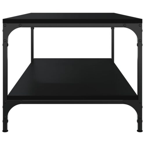 Coffee Table Black 80x50x40cm Engineered Wood - Image 5