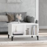 Coffee Table White 60x50x36.5cm Engineered Wood