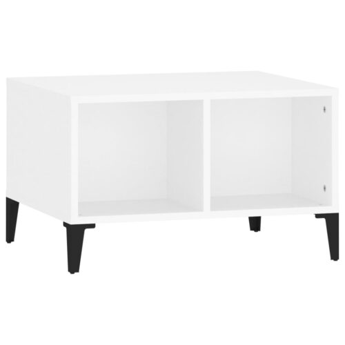 Coffee Table White 60x50x36.5cm Engineered Wood - Image 2