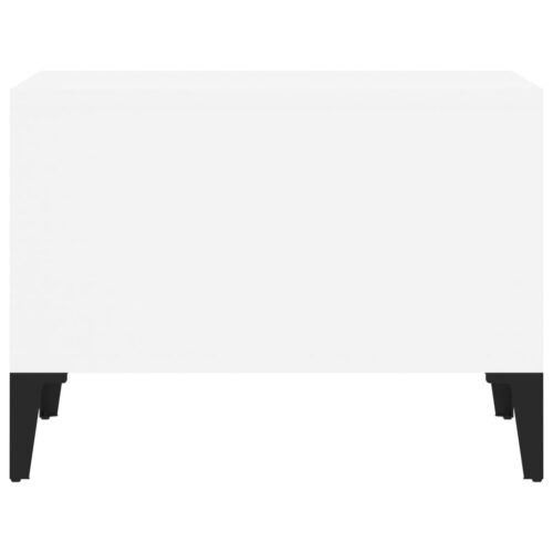 Coffee Table White 60x50x36.5cm Engineered Wood - Image 6